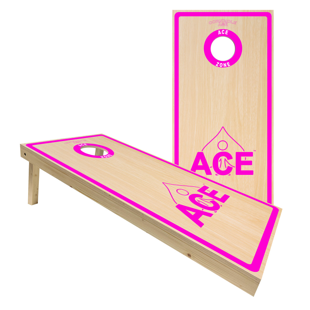 ACE Zone - Pink - Cornhole Board Set - Standard