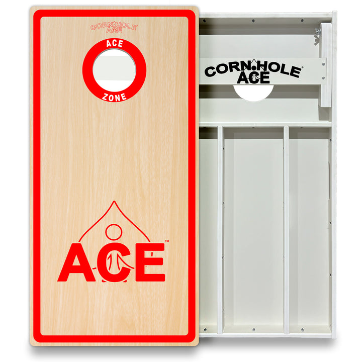 ACE Zone - Red - Cornhole Board Set - All Weather