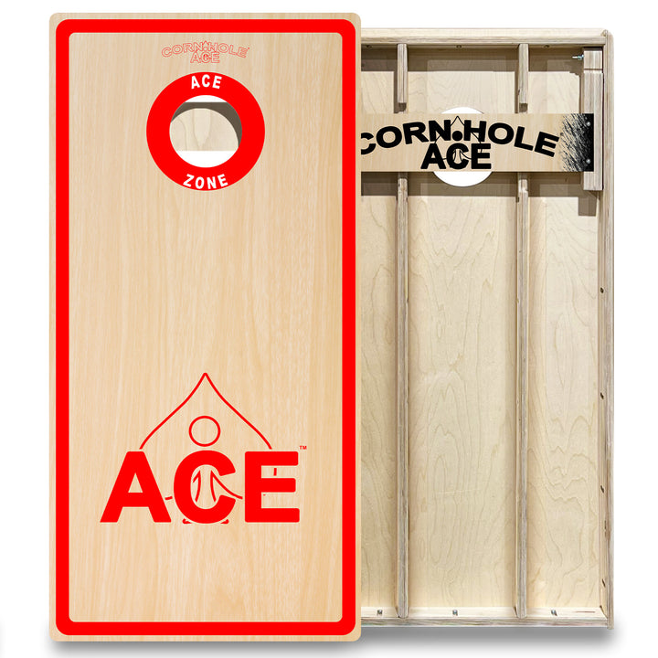 ACE Zone - Red - Cornhole Board Set - Elite