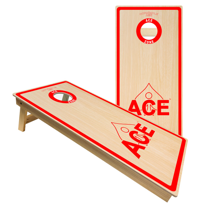 ACE Zone - Red - Cornhole Board Set - Intermediate