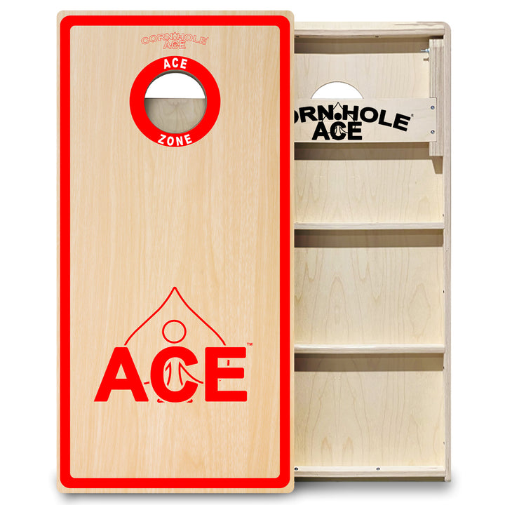 ACE Zone - Red - Cornhole Board Set - Professional