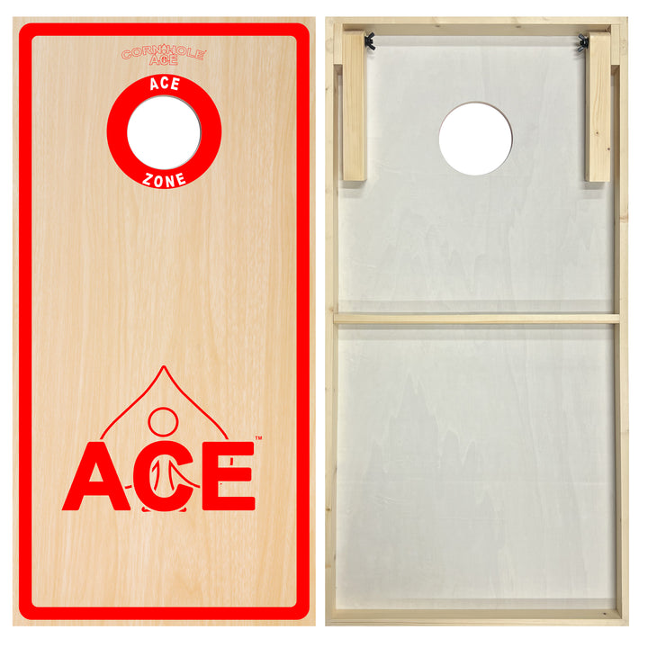 ACE Zone - Red - Cornhole Board Set - Standard