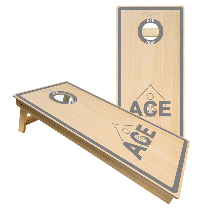 ACE Zone - Silver - Cornhole Board Set - Intermediate