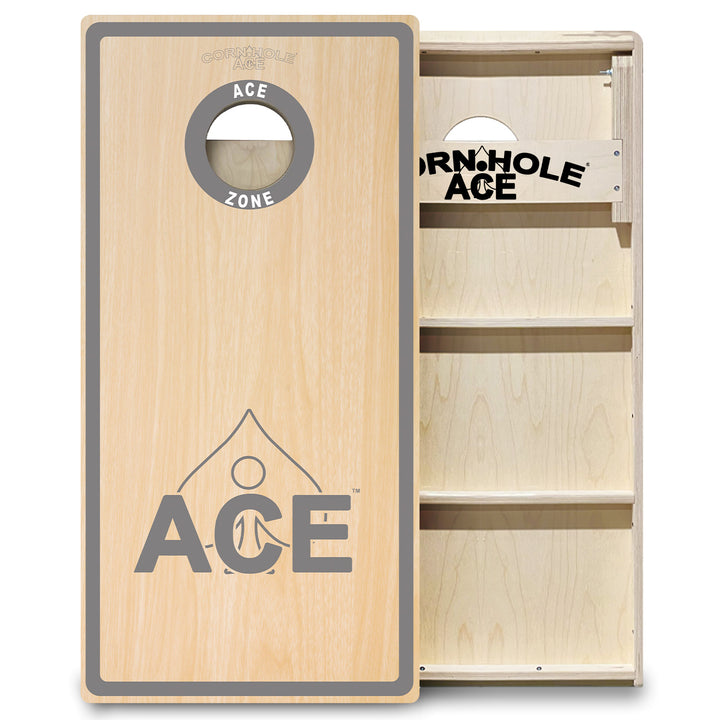 ACE Zone - Silver - Cornhole Board Set - Professional