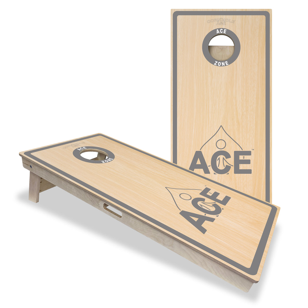 ACE Zone - Silver - Cornhole Board Set - Professional