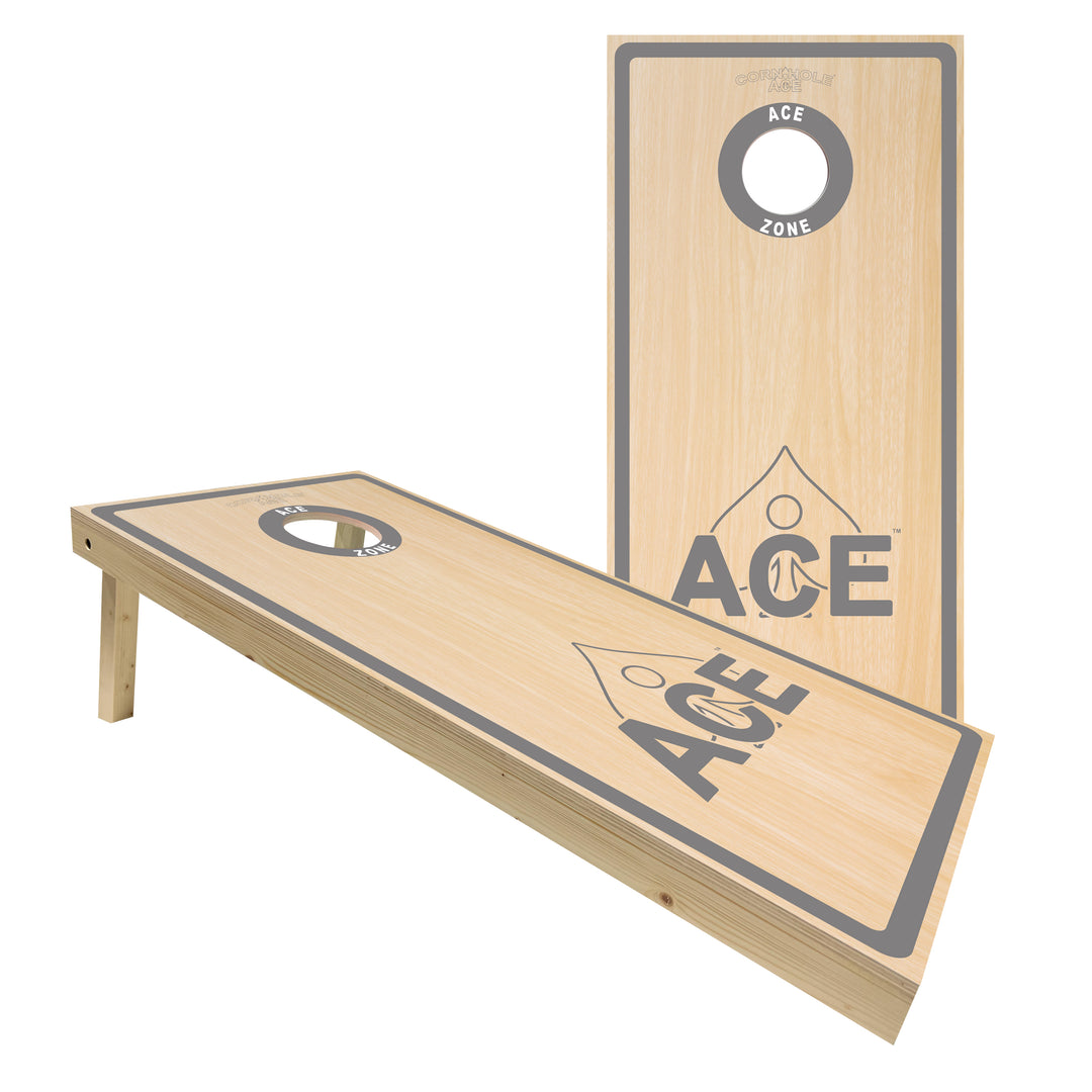 ACE Zone - Silver - Cornhole Board Set - Standard