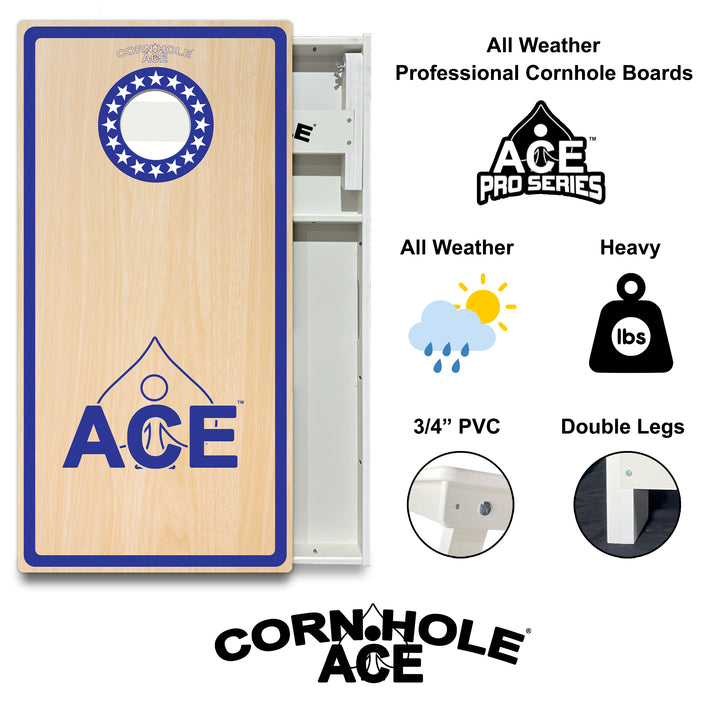 ACE Zone - Stars - Cornhole Board Set - All Weather