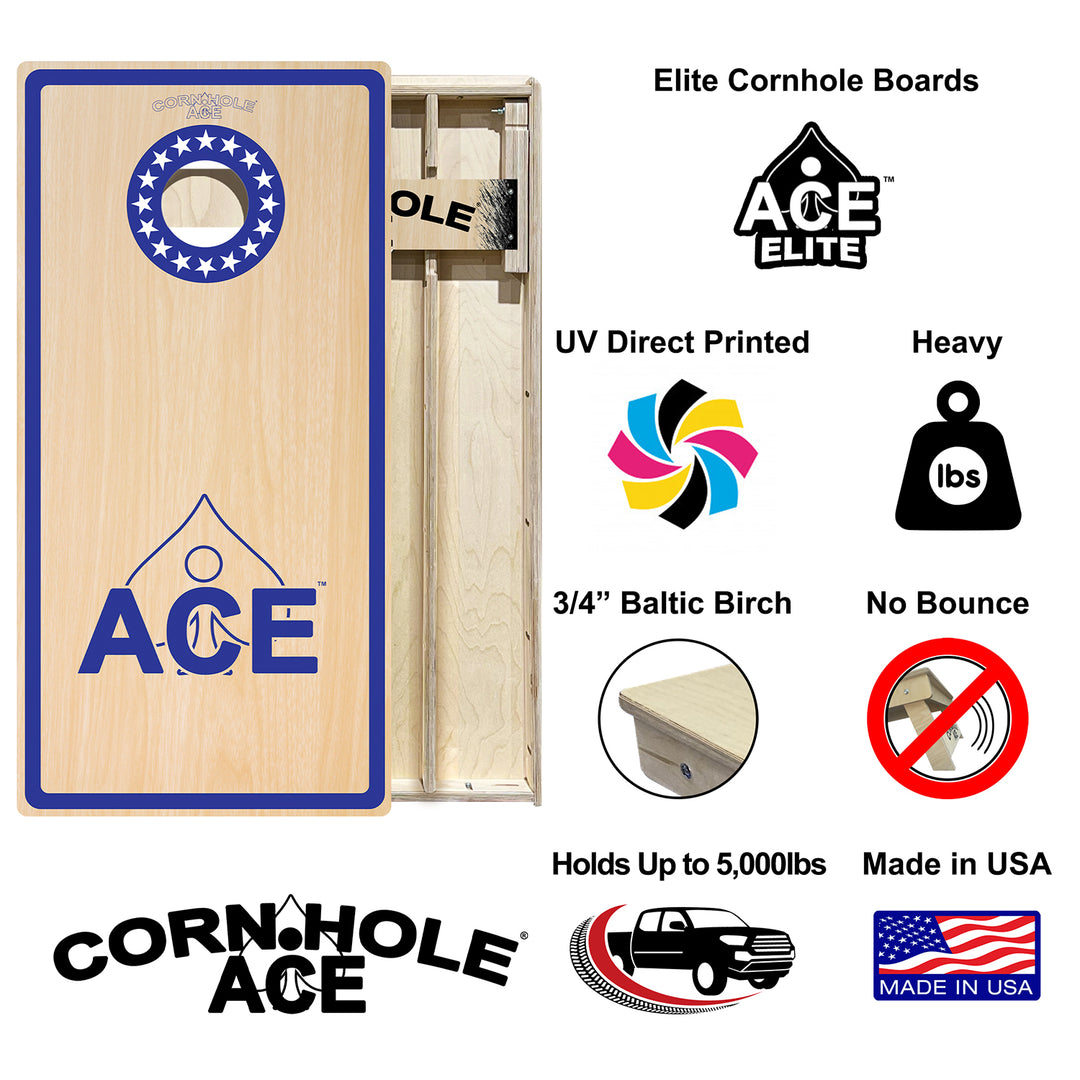 ACE Zone - Stars - Cornhole Board Set - Elite