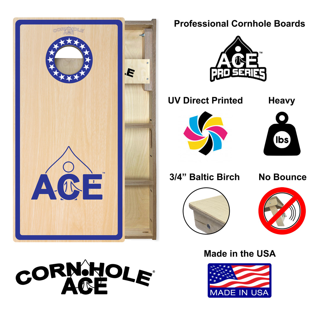 ACE Zone - Stars - Cornhole Board Set - Professional