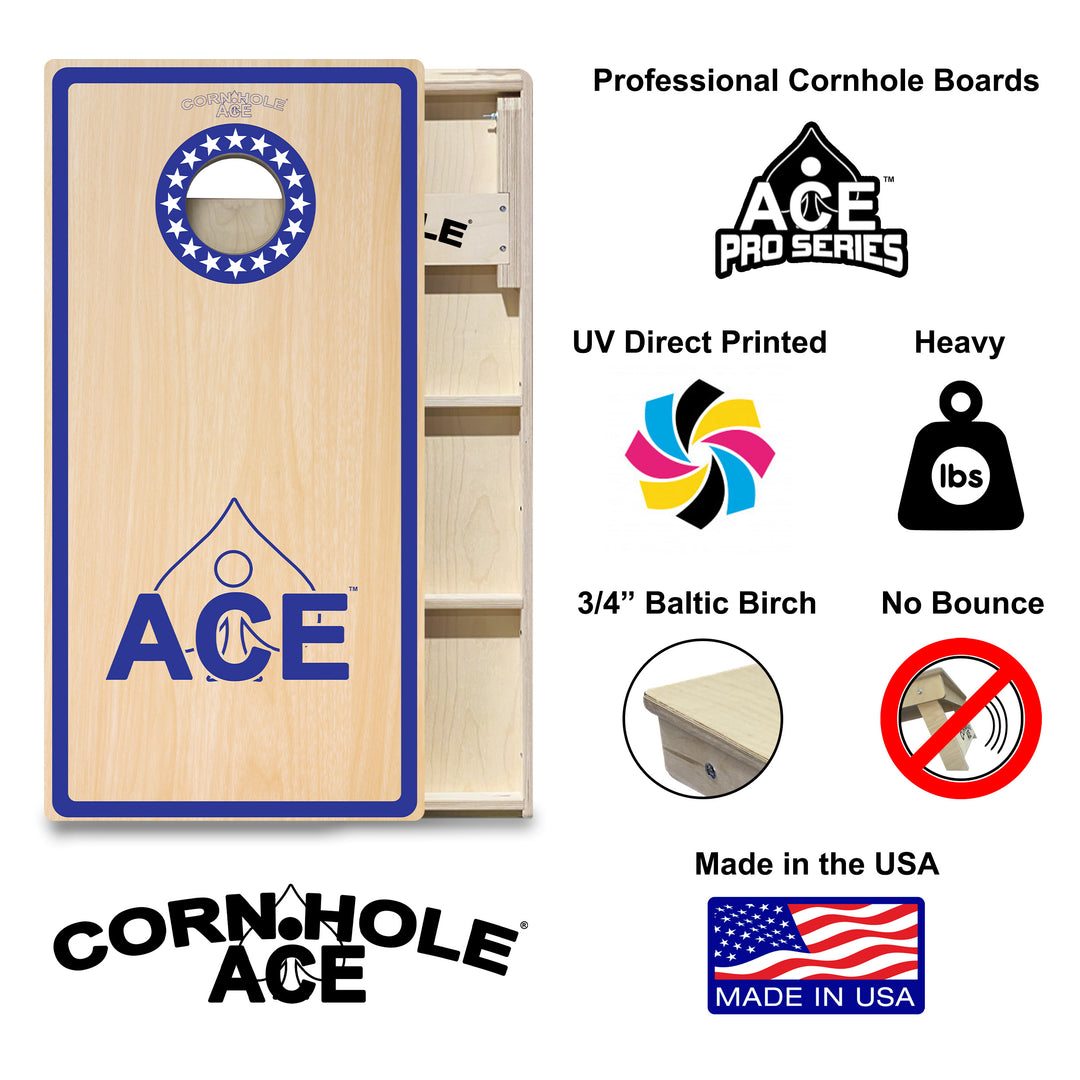 ACE Zone - Stars - Cornhole Board Set - Professional