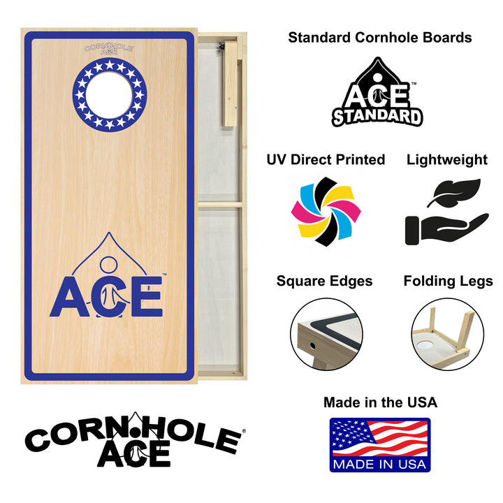 ACE Zone - Stars - Cornhole Board Set - Standard