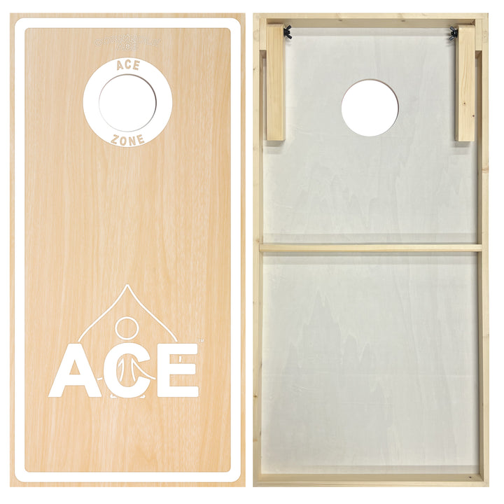 ACE Zone - White - Cornhole Board Set - Standard