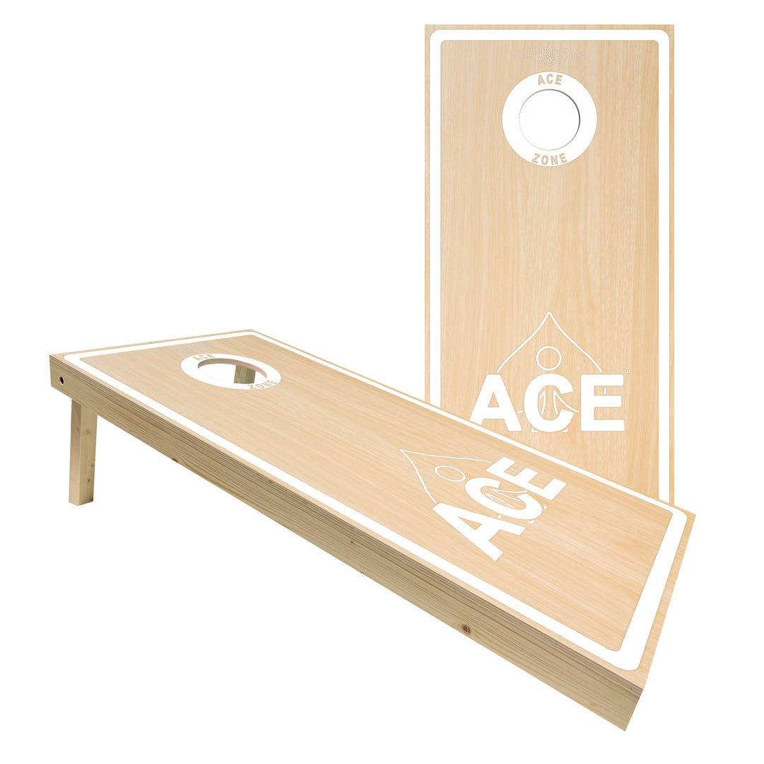 ACE Zone - White - Cornhole Board Set - Standard