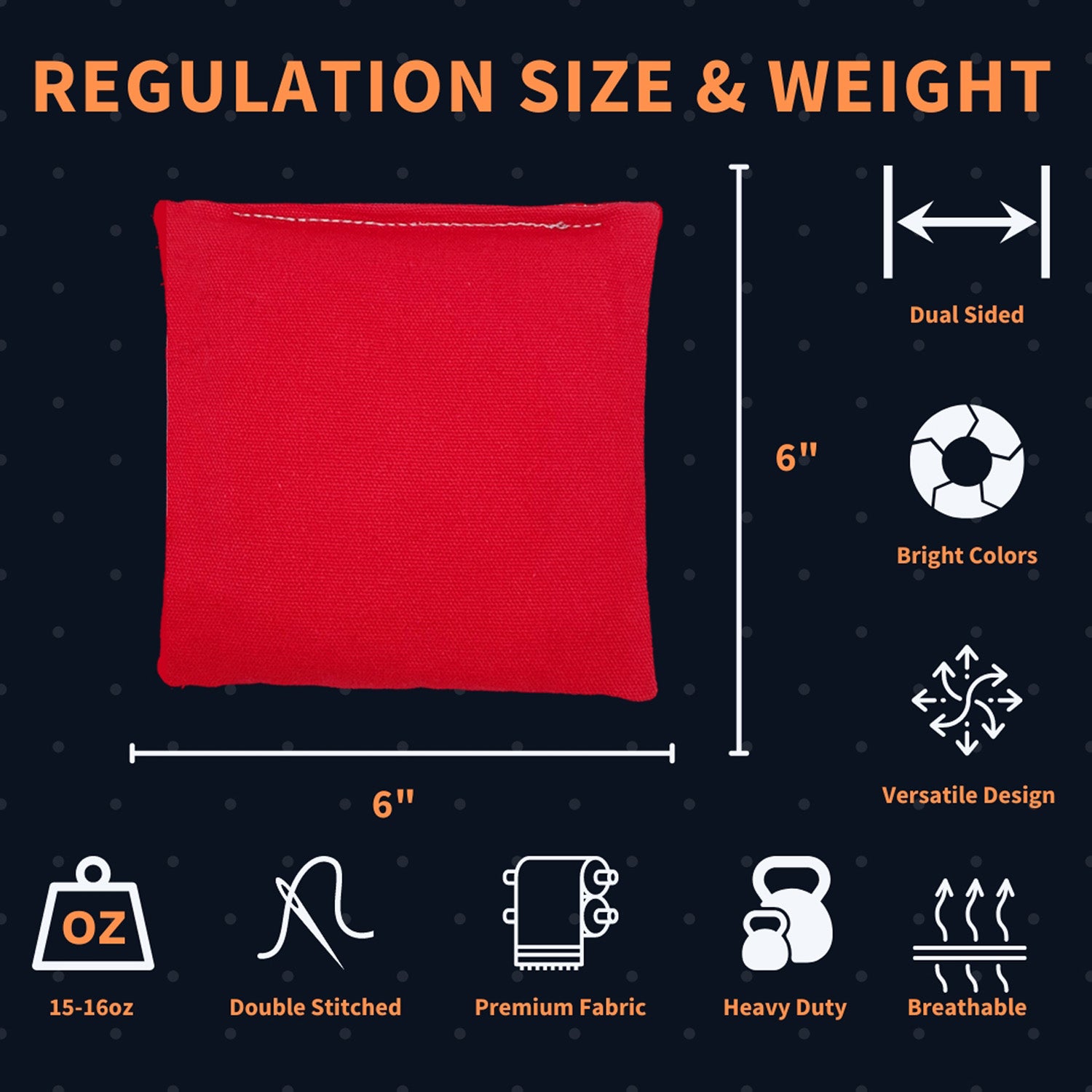 ACE Tournament Series Set of 8 Double Sided Stick and Slick Red