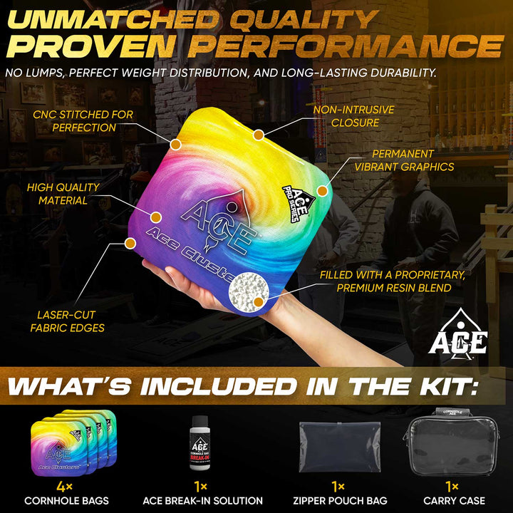 Ace Clusters - Rainbow - ACE Pro Bag Kit: 4 Pro Bags + Break-In Kit + Carry Case