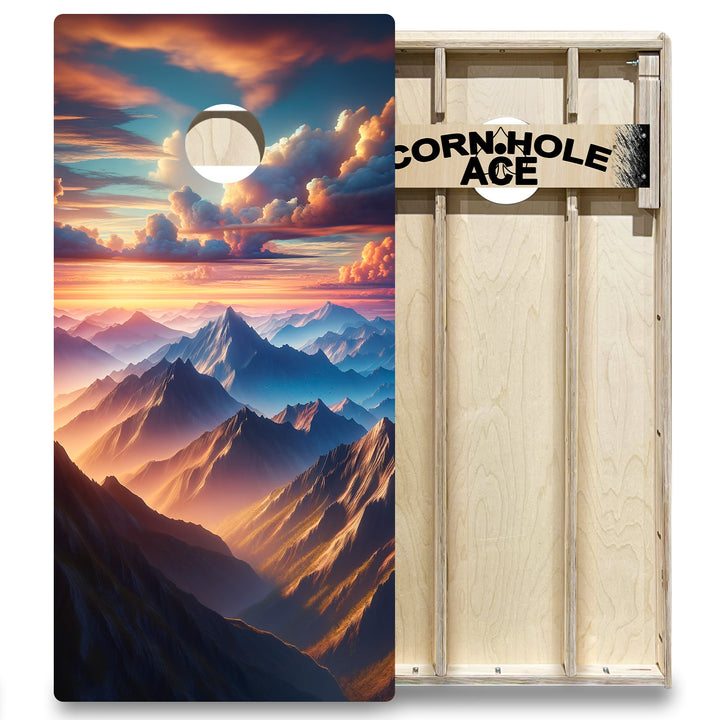 Alpine Sunrise - Cornhole Board Set - Elite