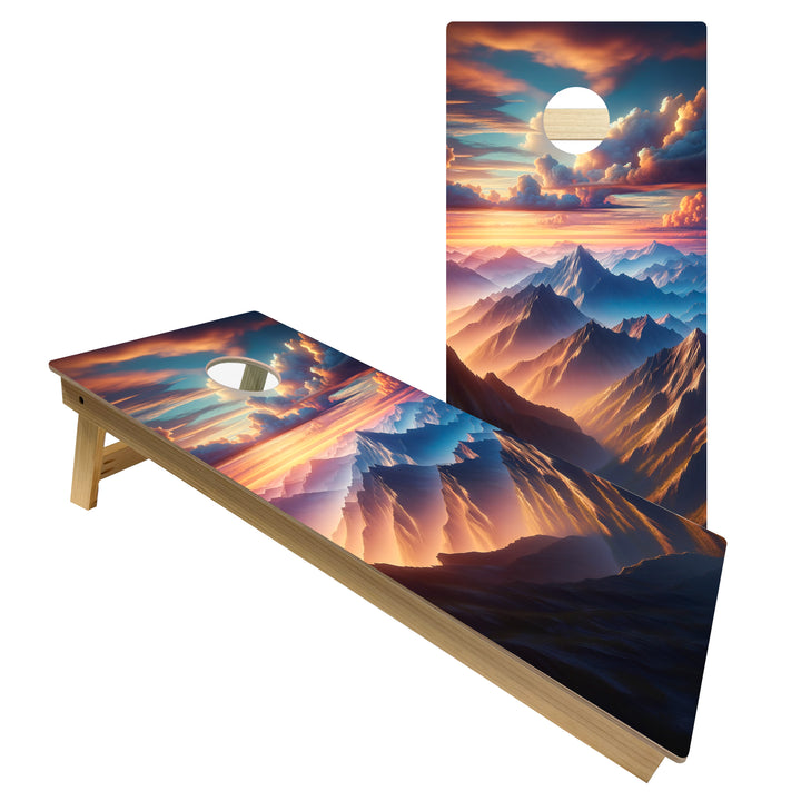 Alpine Sunrise - Cornhole Board Set - Intermediate