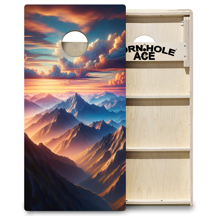 Alpine Sunrise - Cornhole Board Set - Professional