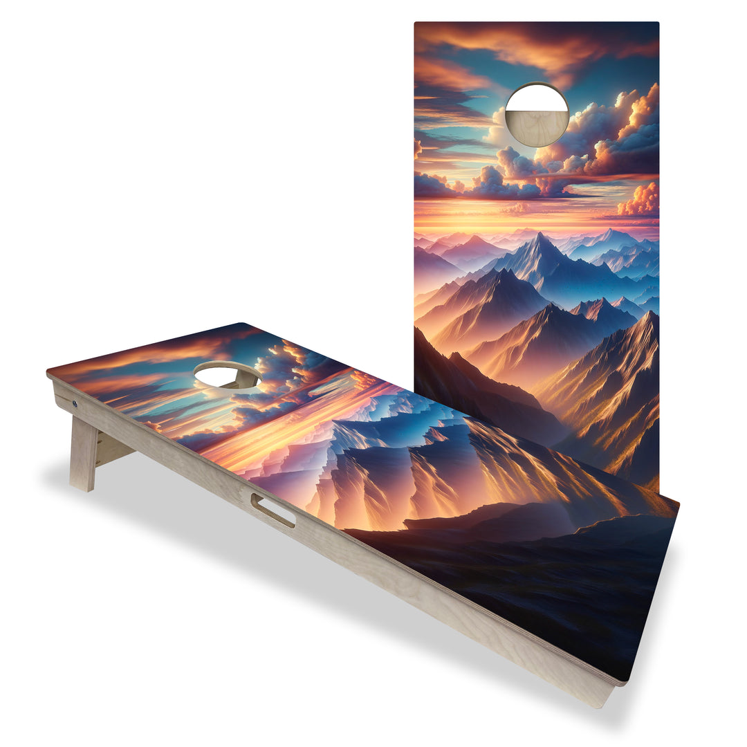 Alpine Sunrise - Cornhole Board Set - Professional