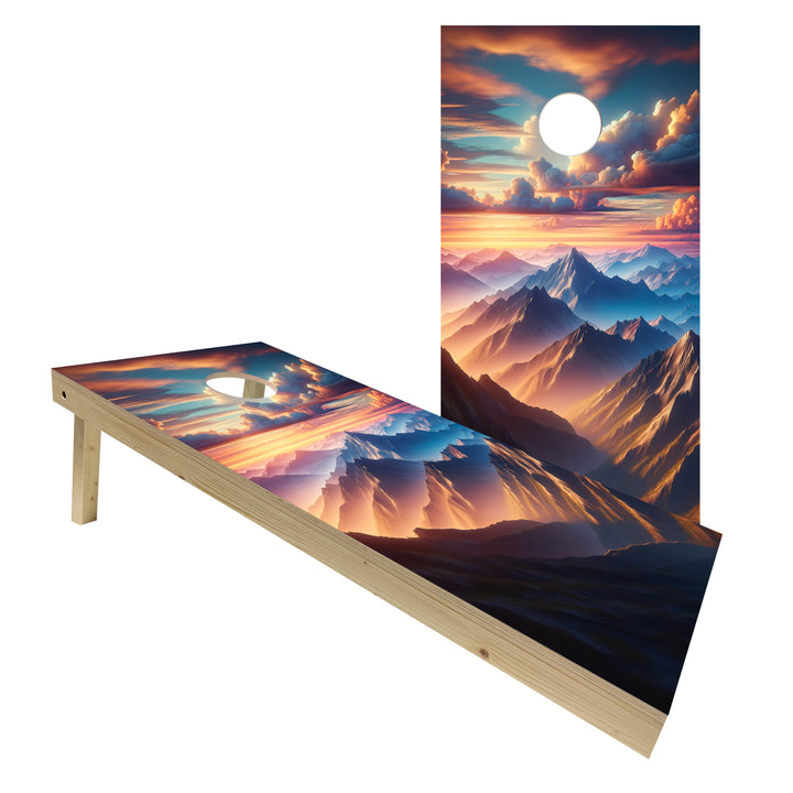 Alpine Sunrise - Cornhole Board Set - Standard