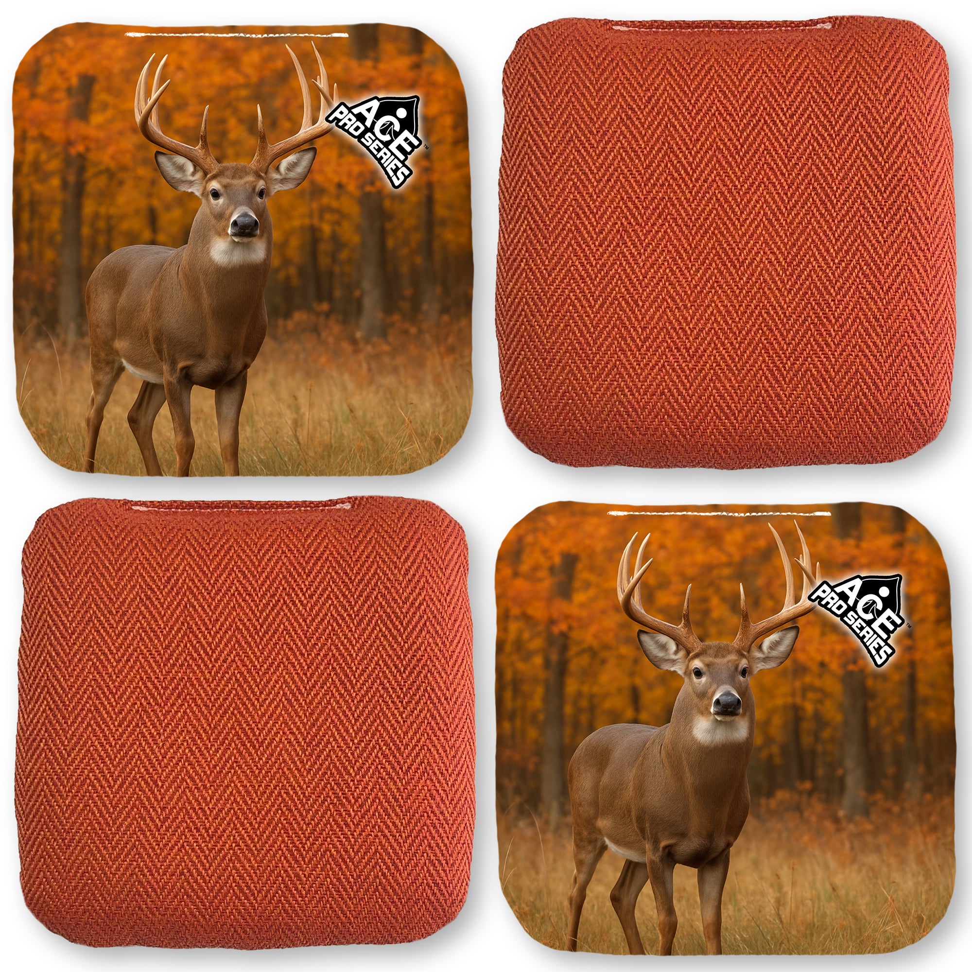 Antlers in Autumn Orange Carpet Cornhole Bags | ACE Pro Carpet