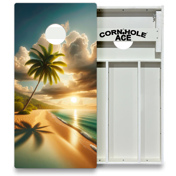 Beach Paradise - Cornhole Board Set - All Weather