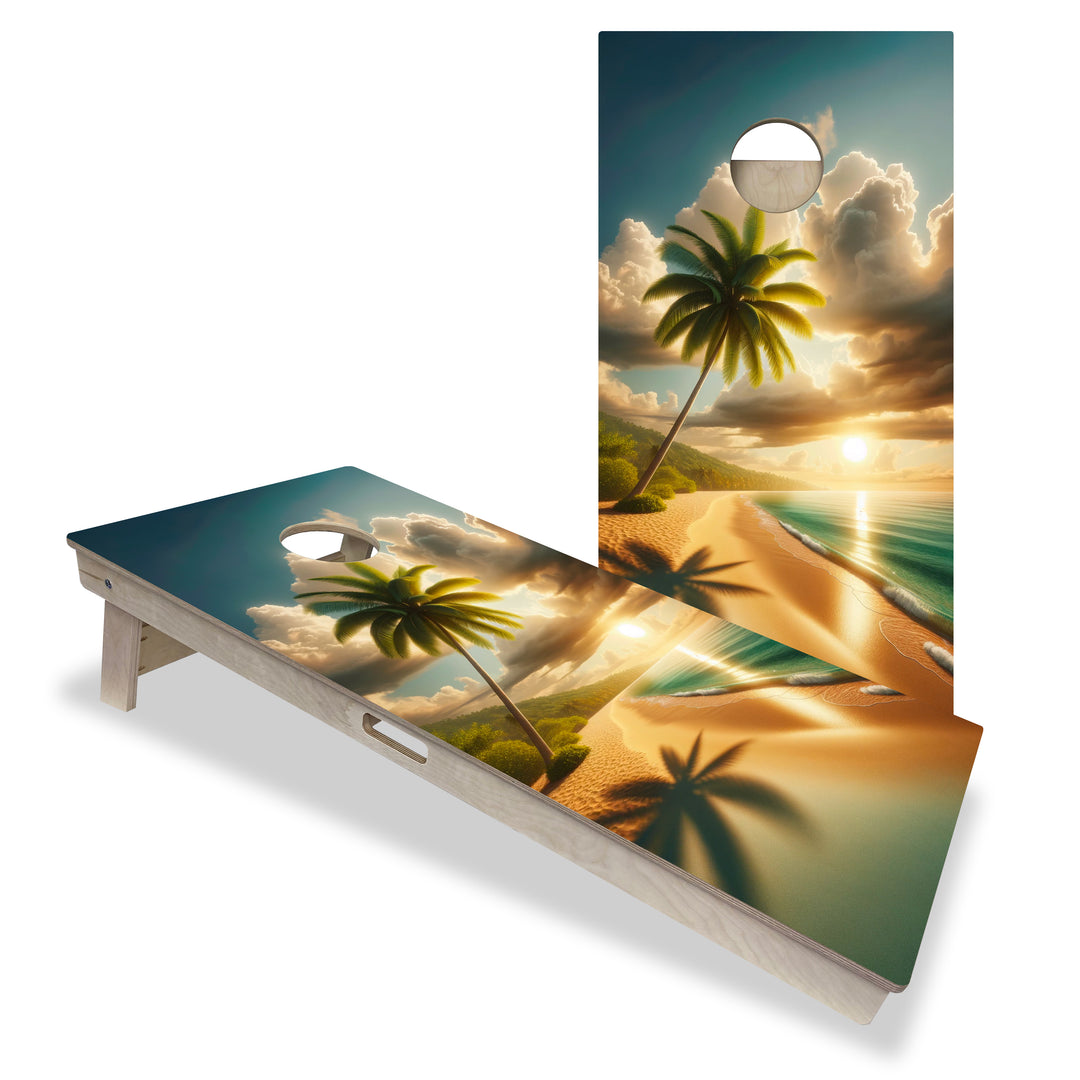 Beach Paradise - Cornhole Board Set - Professional