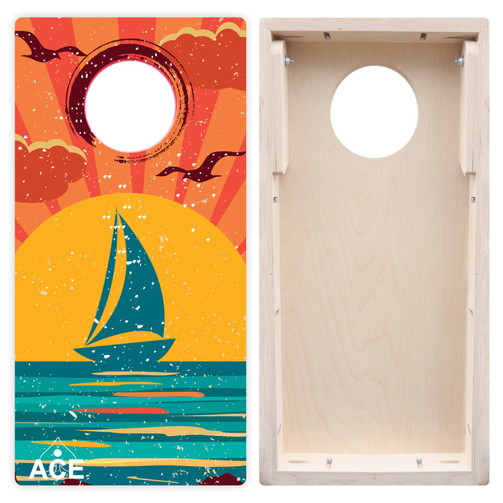 ACE Beach Sailboat - Cornhole Board Set - Tailgate