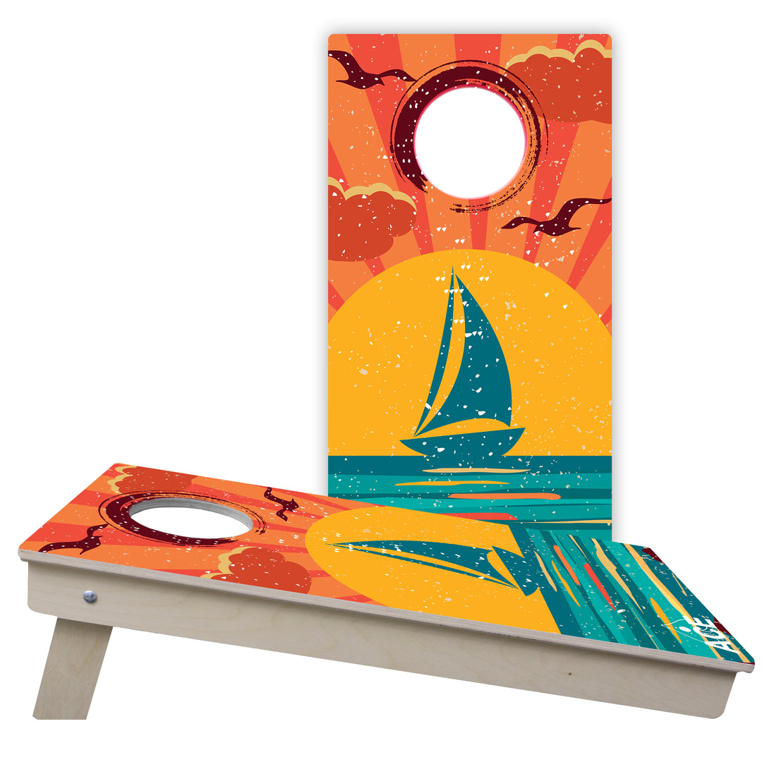 ACE Beach Sailboat - Cornhole Board Set - Tailgate