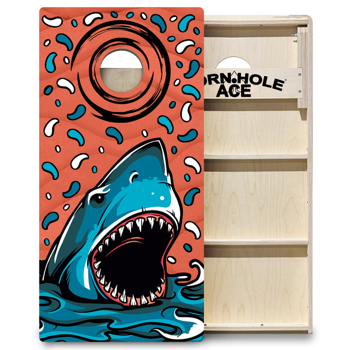 ACE Beach Shark - Cornhole Board Set - Professional