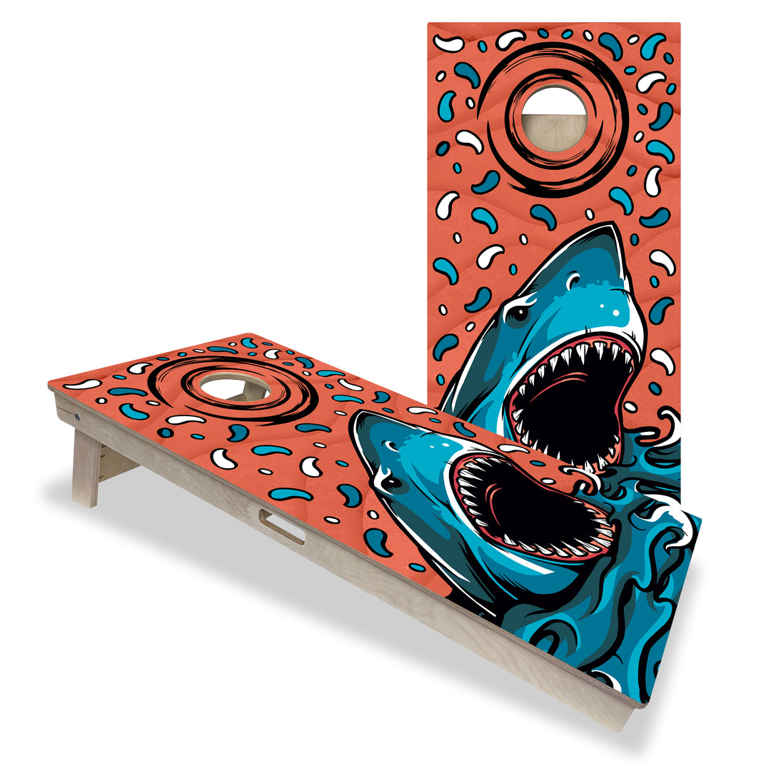 ACE Beach Shark - Cornhole Board Set - Professional