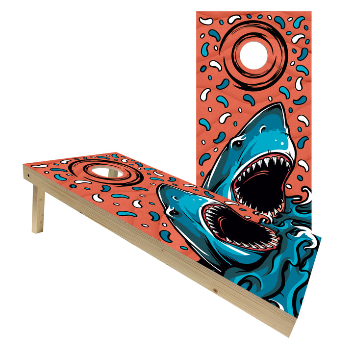 ACE Beach Shark - Cornhole Board Set - Standard