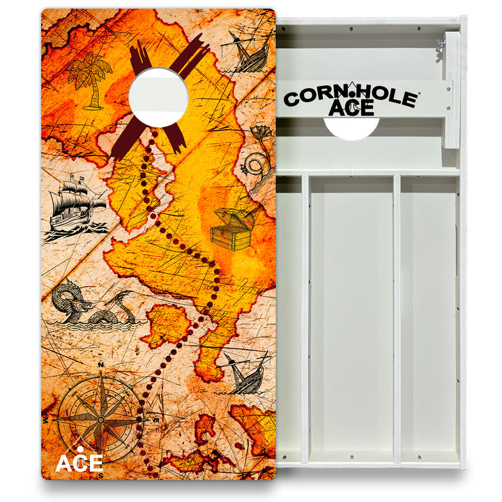 ACE Beach Treasure Map - Cornhole Board Set - All Weather