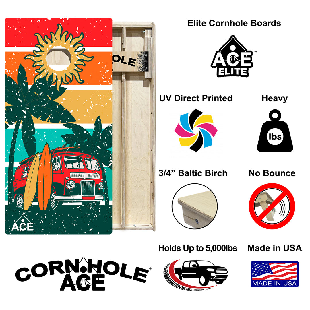 ACE Beach Van - Cornhole Board Set - Elite