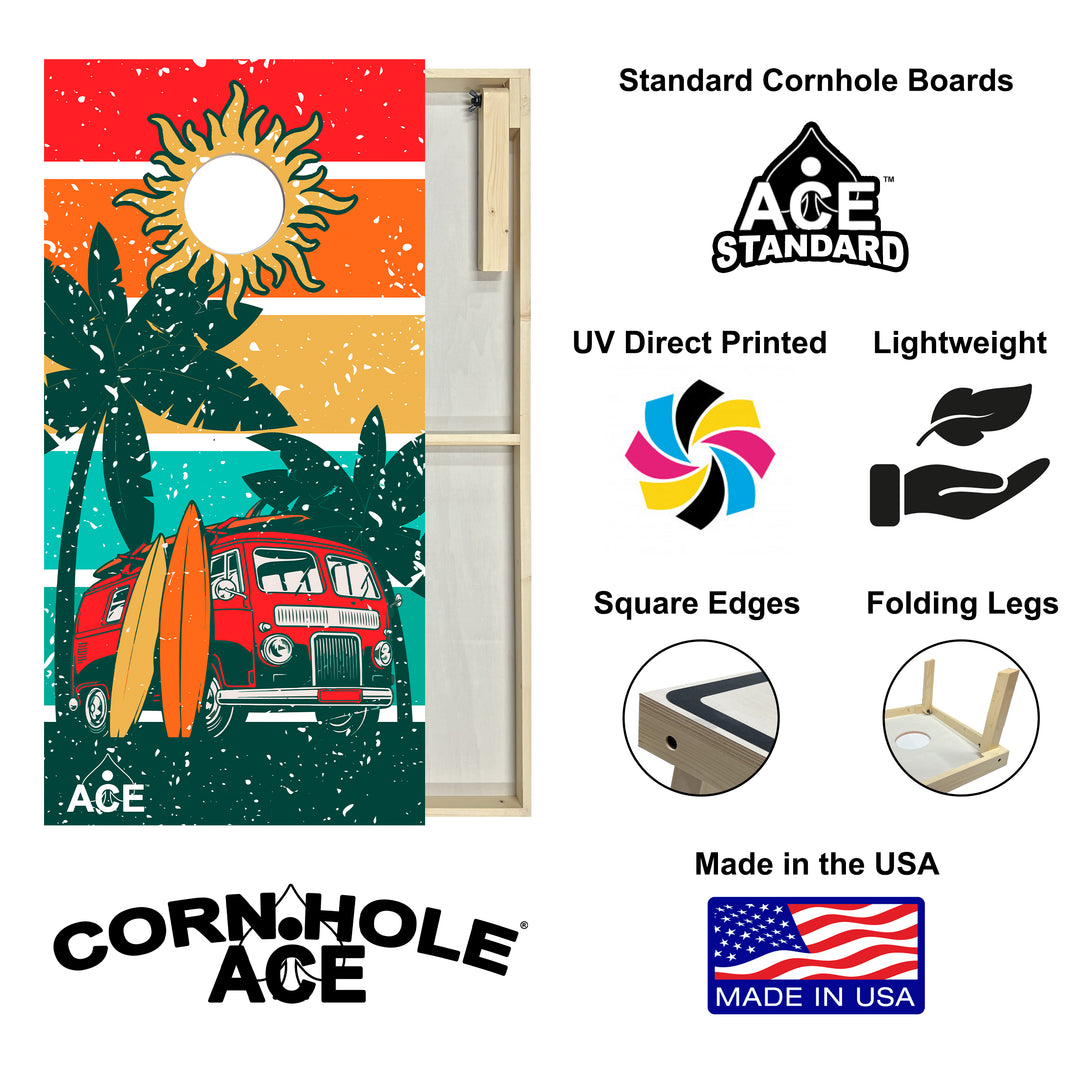 ACE Beach Van - Cornhole Board Set - Standard