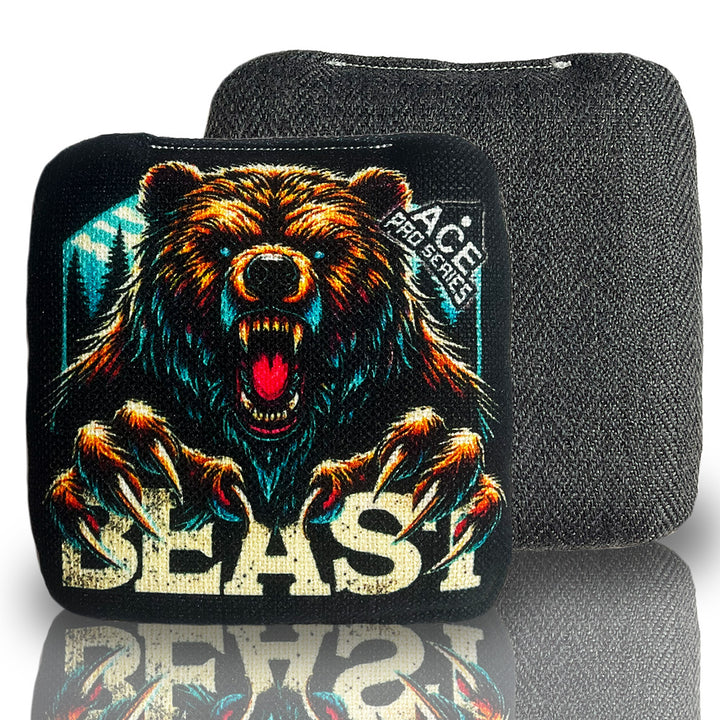 BEAST Carpet Cornhole Bags - Black - Grizzly