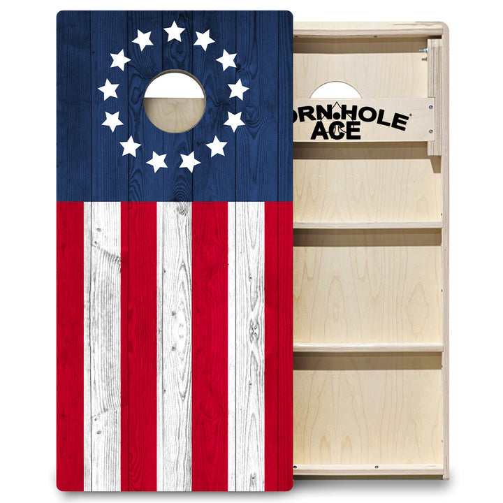 Betsy Ross Flag - Cornhole Board Set - Professional