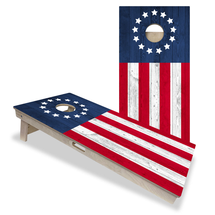 Betsy Ross Flag - Cornhole Board Set - Professional