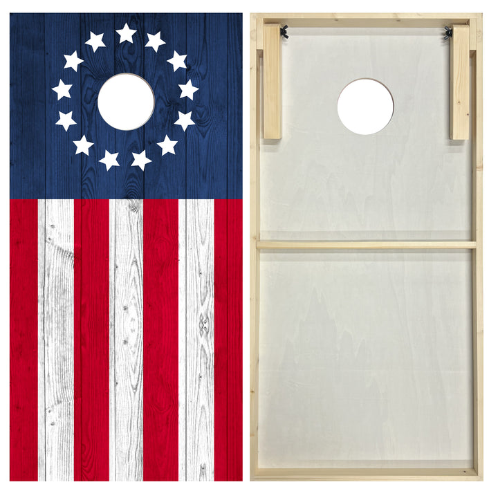 Betsy Ross Flag - Cornhole Board Set - Standard