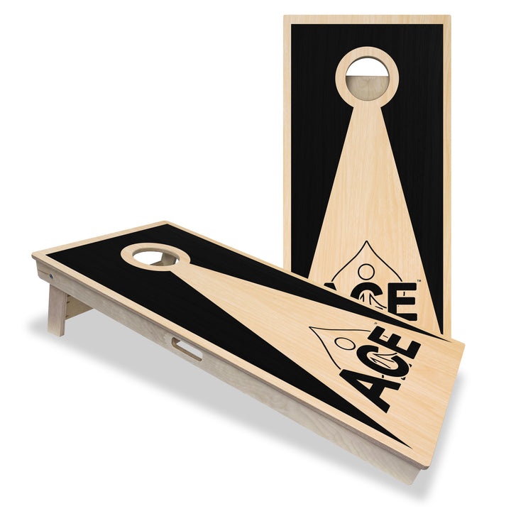 Black ACE Inverse Triangle - Cornhole Board Set - Professional