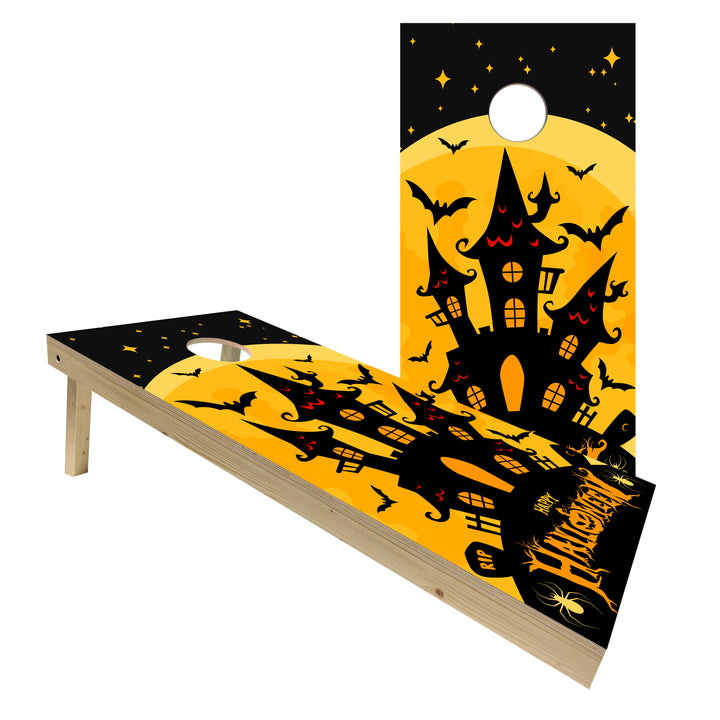 Black Haunted House - Cornhole Board Set - Standard