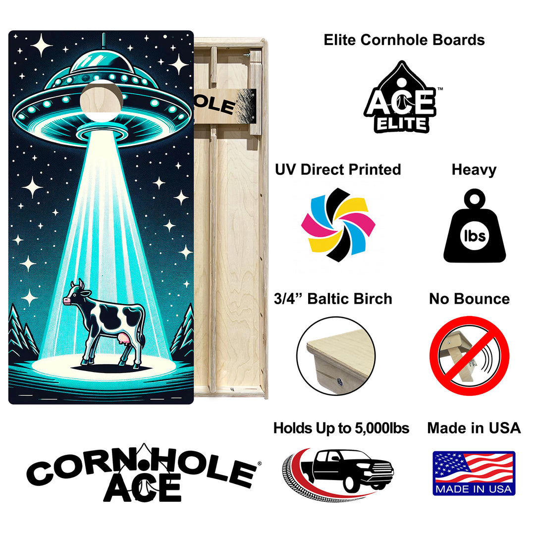 Blue Night Encounter - Cornhole Board Set - Elite