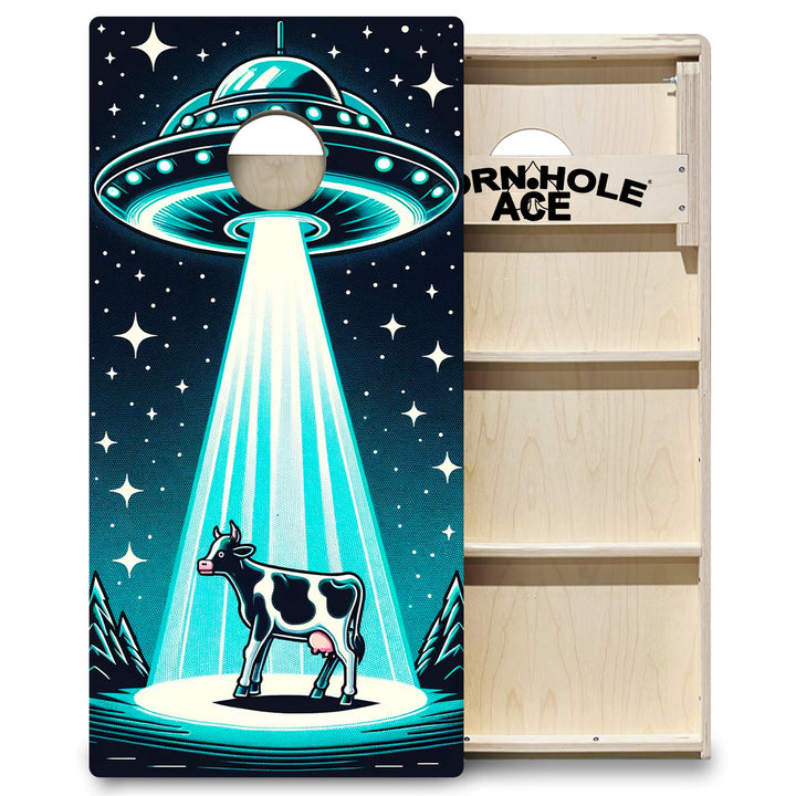 Blue Night Encounter - Cornhole Board Set - Professional