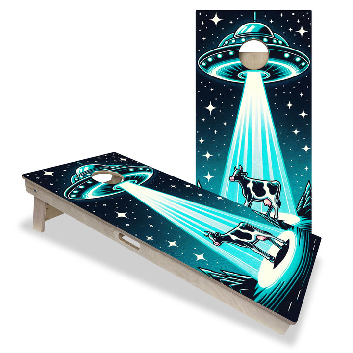 Blue Night Encounter - Cornhole Board Set - Professional