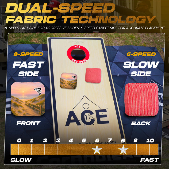 Boardwalk at Sunset - Pink Carpet - ACE Pro Carpet Cornhole Bags