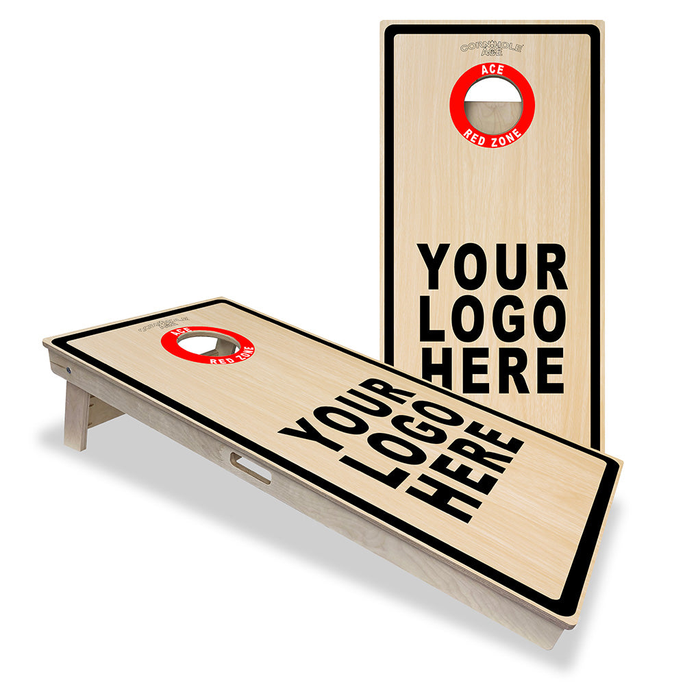 Custom ACE Red Zone Professional Cornhole Board Set