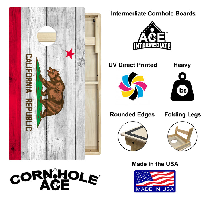 California State Flag - Cornhole Board Set - Intermediate