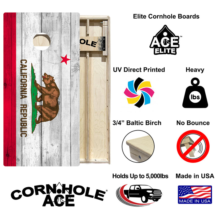 California State Flag - Cornhole Board Set - Elite