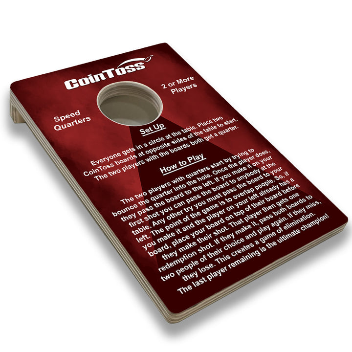 CoinToss Boards - Speed Quarters - Dark Red