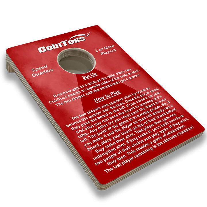 CoinToss Boards - Speed Quarters - Light Red